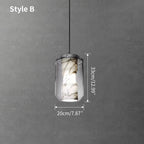 Modern Alabaster Glass Pendent Light for Bedroom