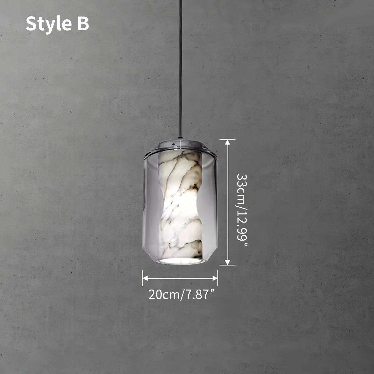 Modern Alabaster Glass Pendent Light for Bedroom