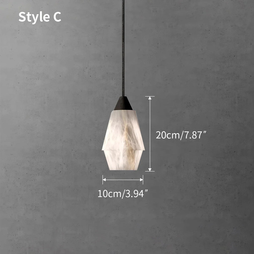 Natural Spanish Alabaster Pendant Light for Kitchen Island