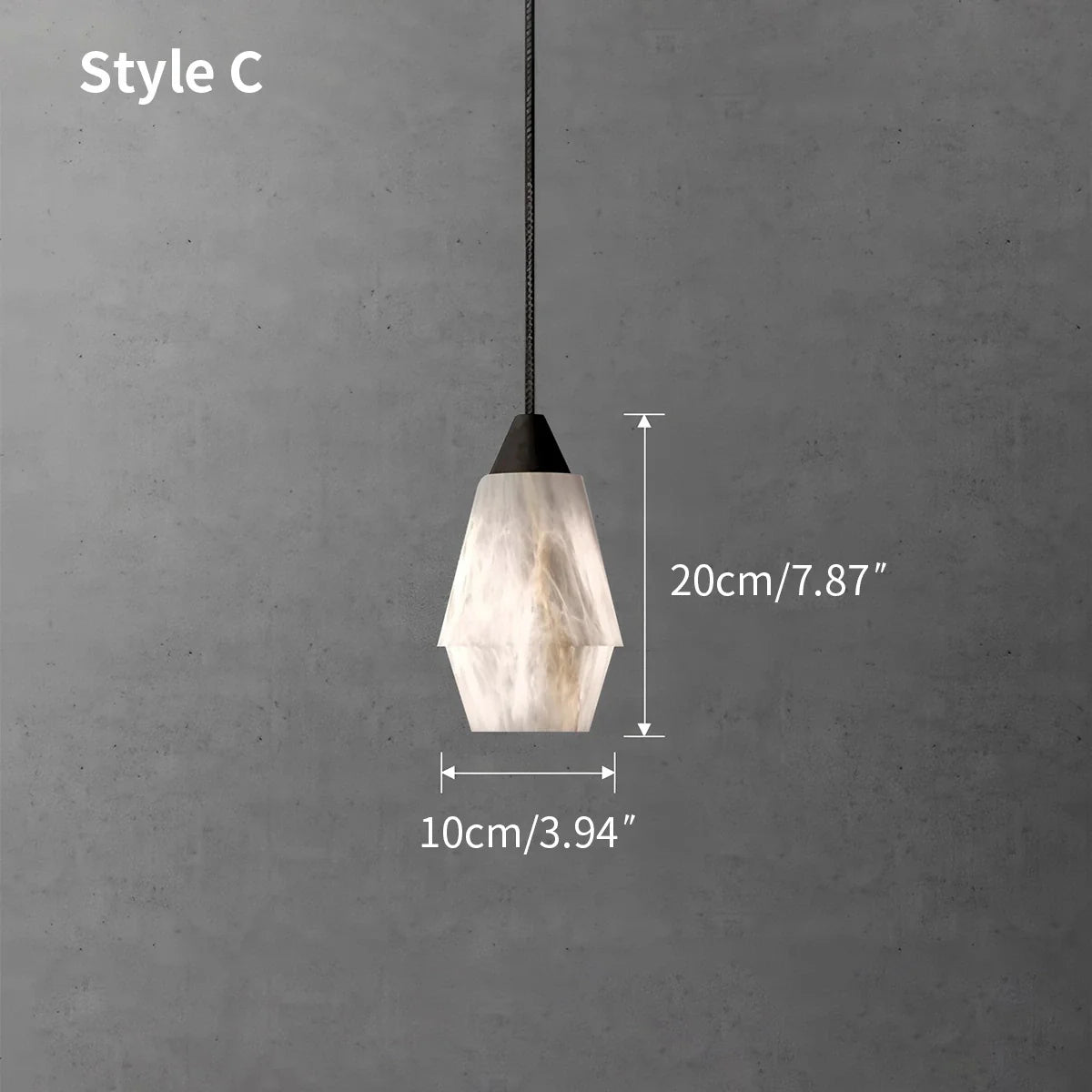 Natural Spanish Alabaster Pendant Light for Kitchen Island