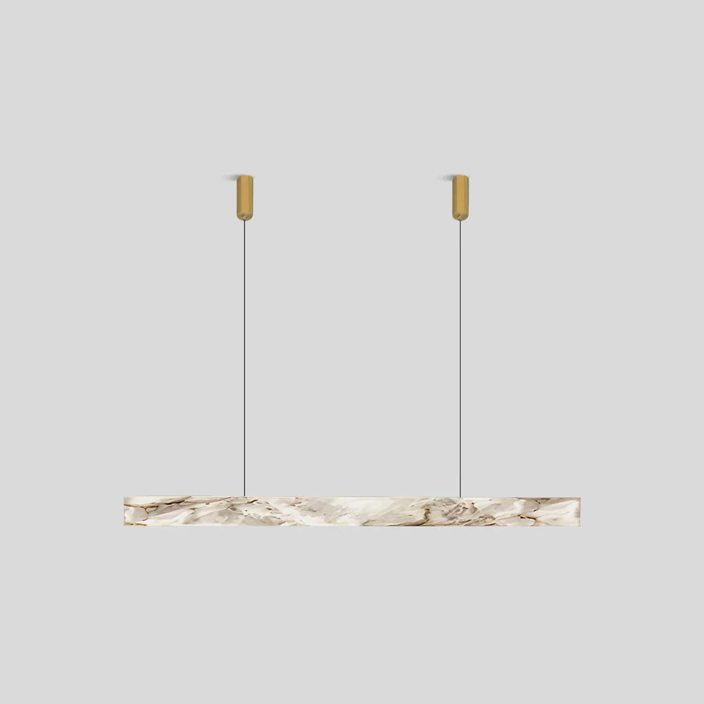 Minimalist Linear Spanish Alabaster Pendant Light