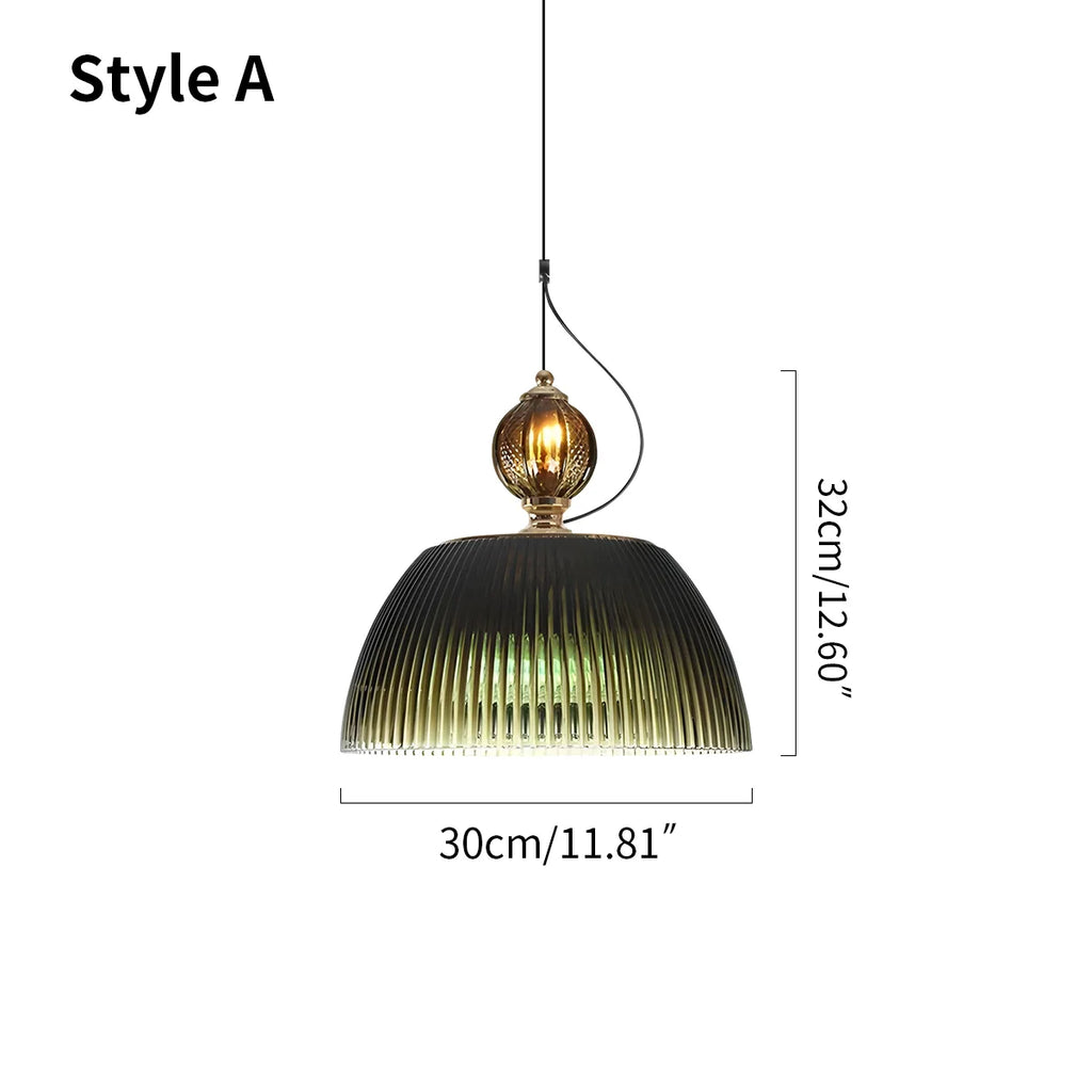 Haown Nordic Retro Glass Pendant Light for Dining Room