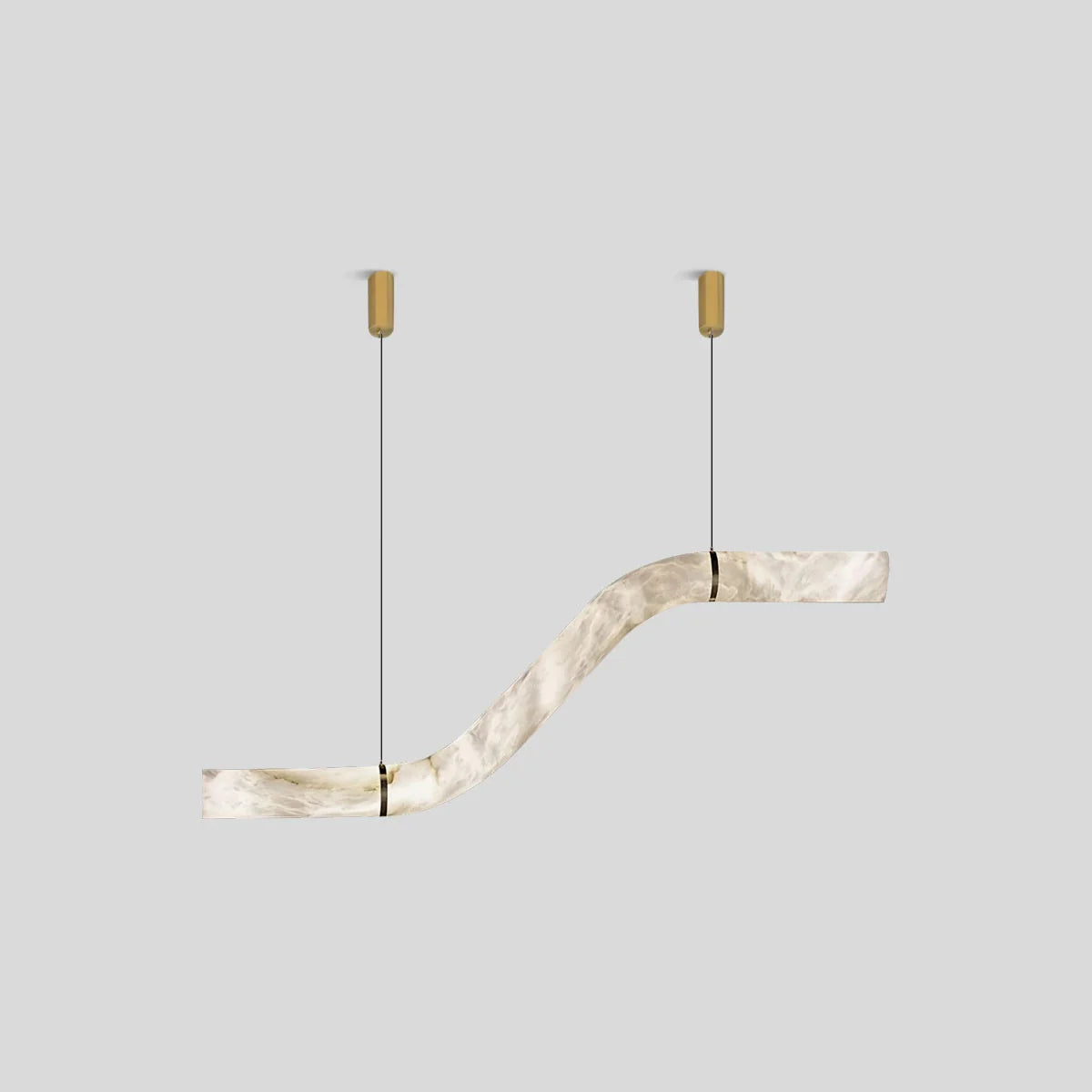 Minimalist Linear Spanish Alabaster Pendant Light