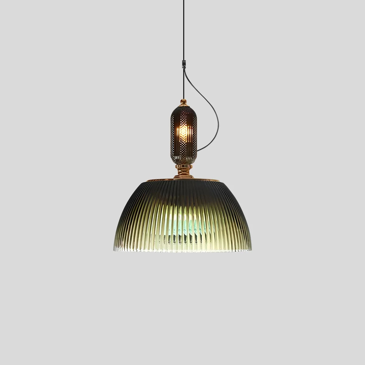 Nordic Retro Glass Pendant Light for Dining Room Style B Warm Light