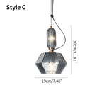 Haown Nordic Retro Glass Pendant Light for Dining Room