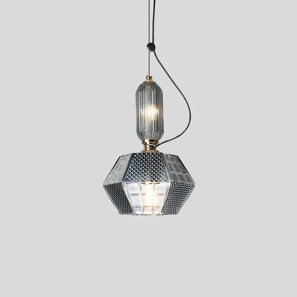 Nordic Retro Glass Pendant Light for Dining Room Style C Warm Light