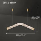 Haown Minimalist Linear Spanish Alabaster Pendant Light