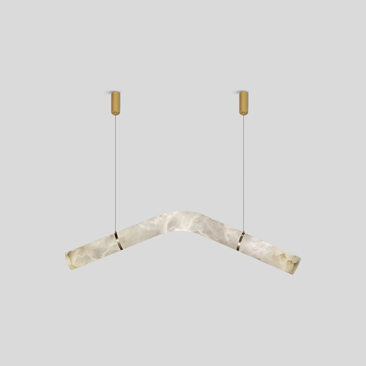 Minimalist Linear Spanish Alabaster Pendant Light