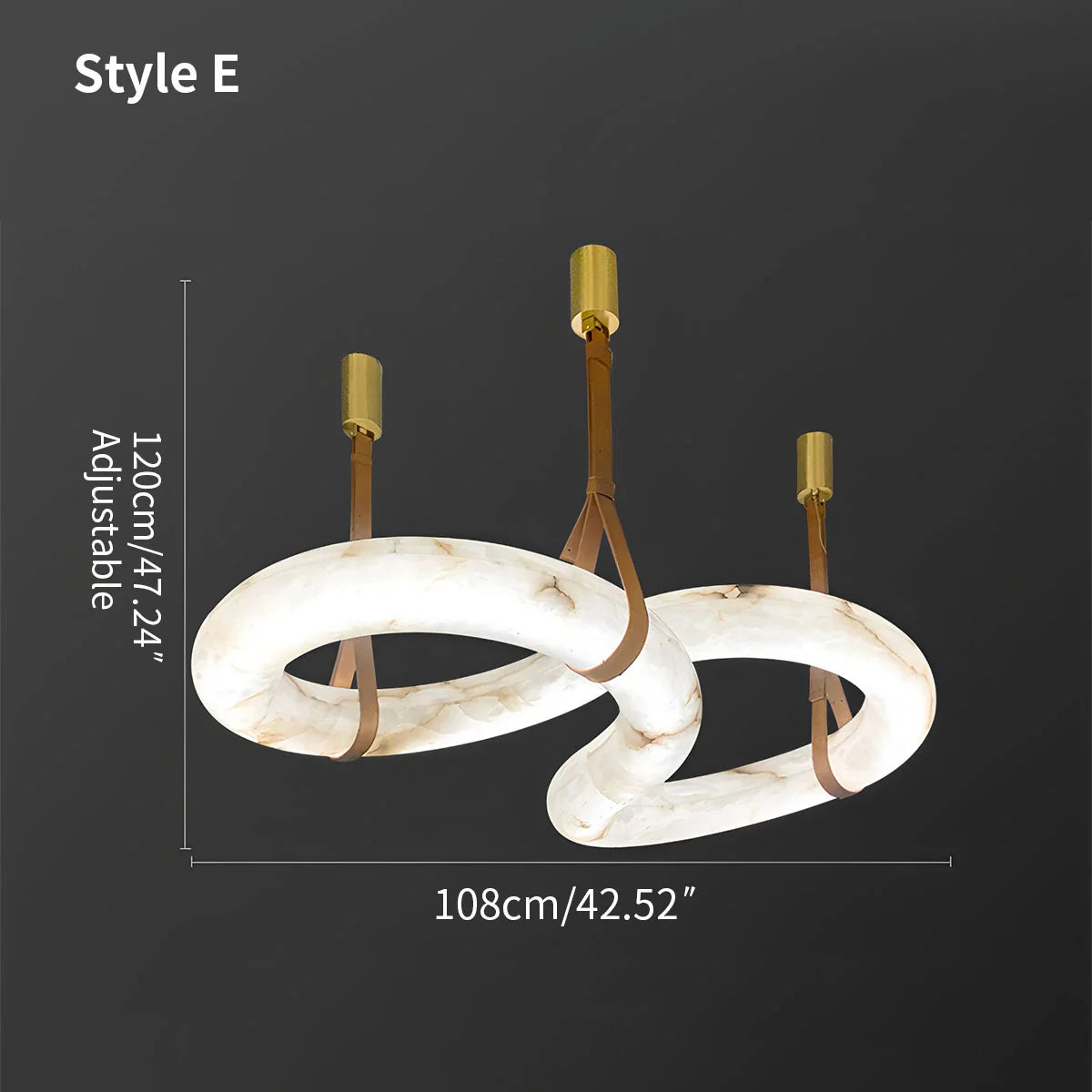 Haown Minimalist Linear Spanish Alabaster Pendant Light