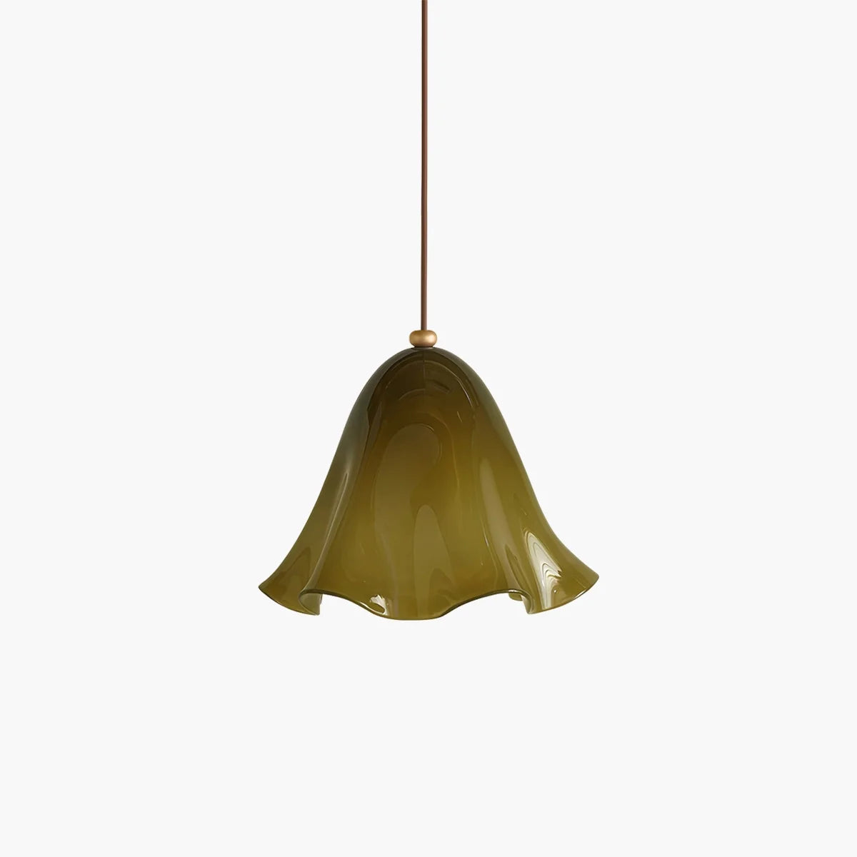 Vintage Flower Colored Glass Pendant Light