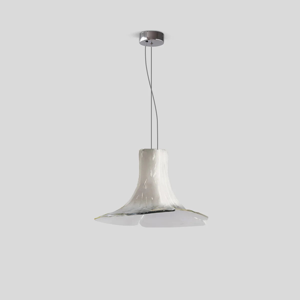 Murano Gradient Petal Glass Pendant Light White