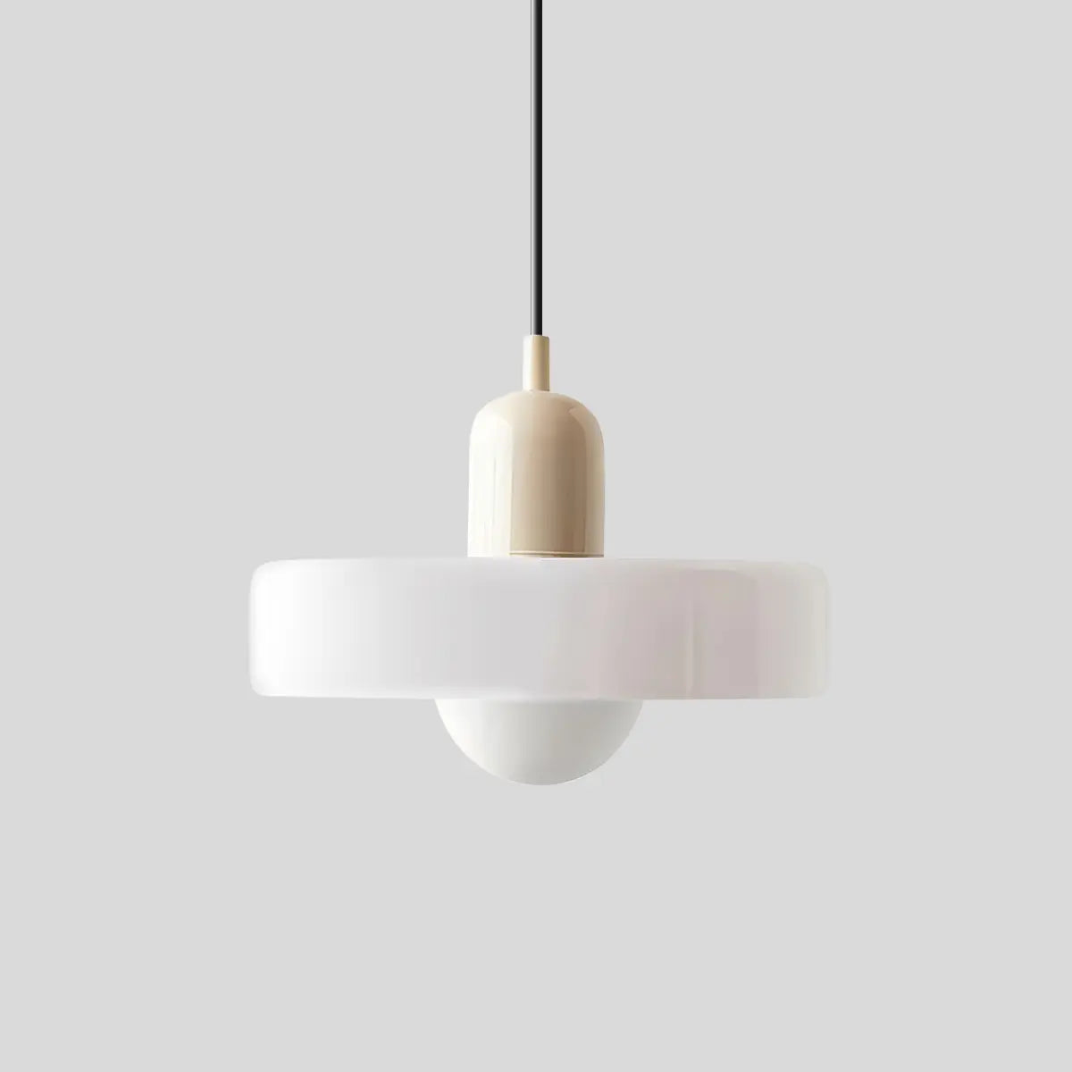 Modern Bauhaus Glass Pendant Light White