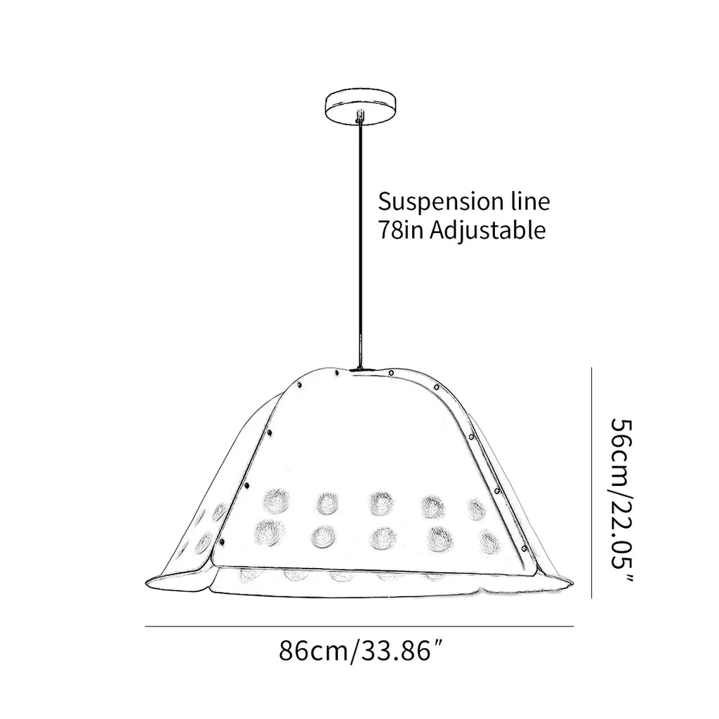 Haown Clock Shaped Hot Pressed Acoustic Pendant Light