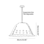 Haown Clock Shaped Hot Pressed Acoustic Pendant Light
