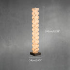 Creative Stacked Spanish Alabaster Squares Floor Lamp