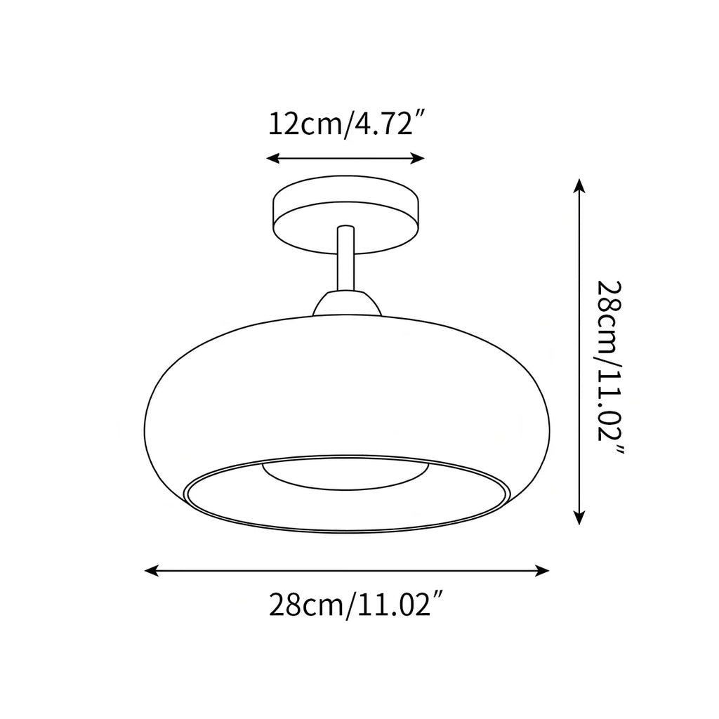 Haown Plafonnier Retro Glass Ceiling Lamp