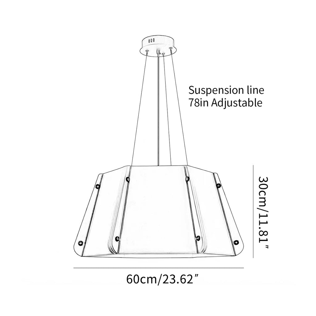 Haown Outward Turning Circular Cone Acoustic Pendant Light