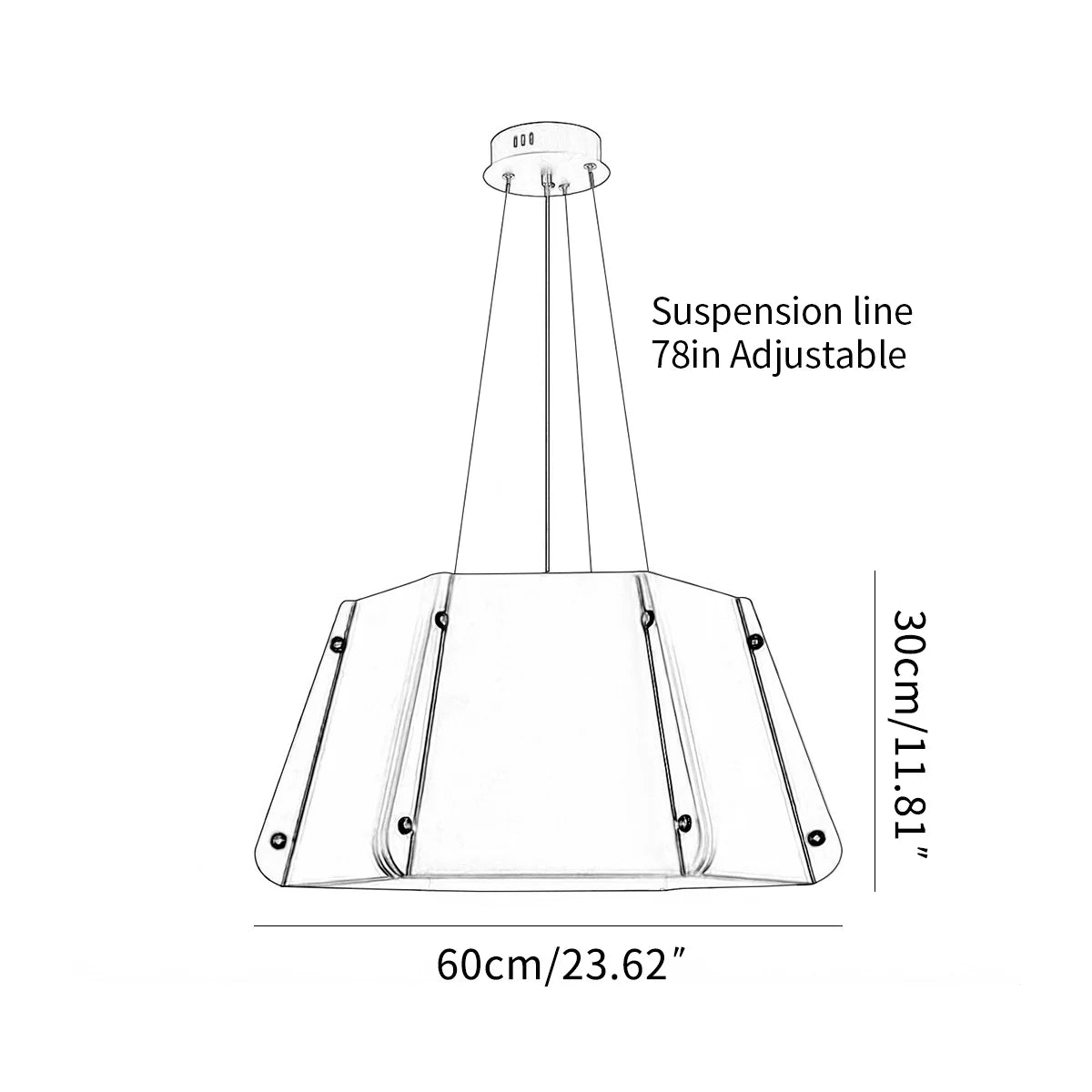 Haown Outward Turning Circular Cone Acoustic Pendant Light