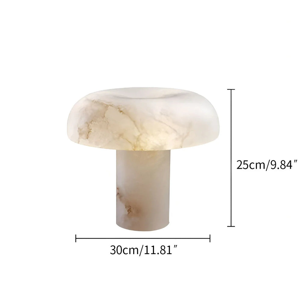 Haown Creative Mushroom Shaped Spanish Alabaster Table Lamp