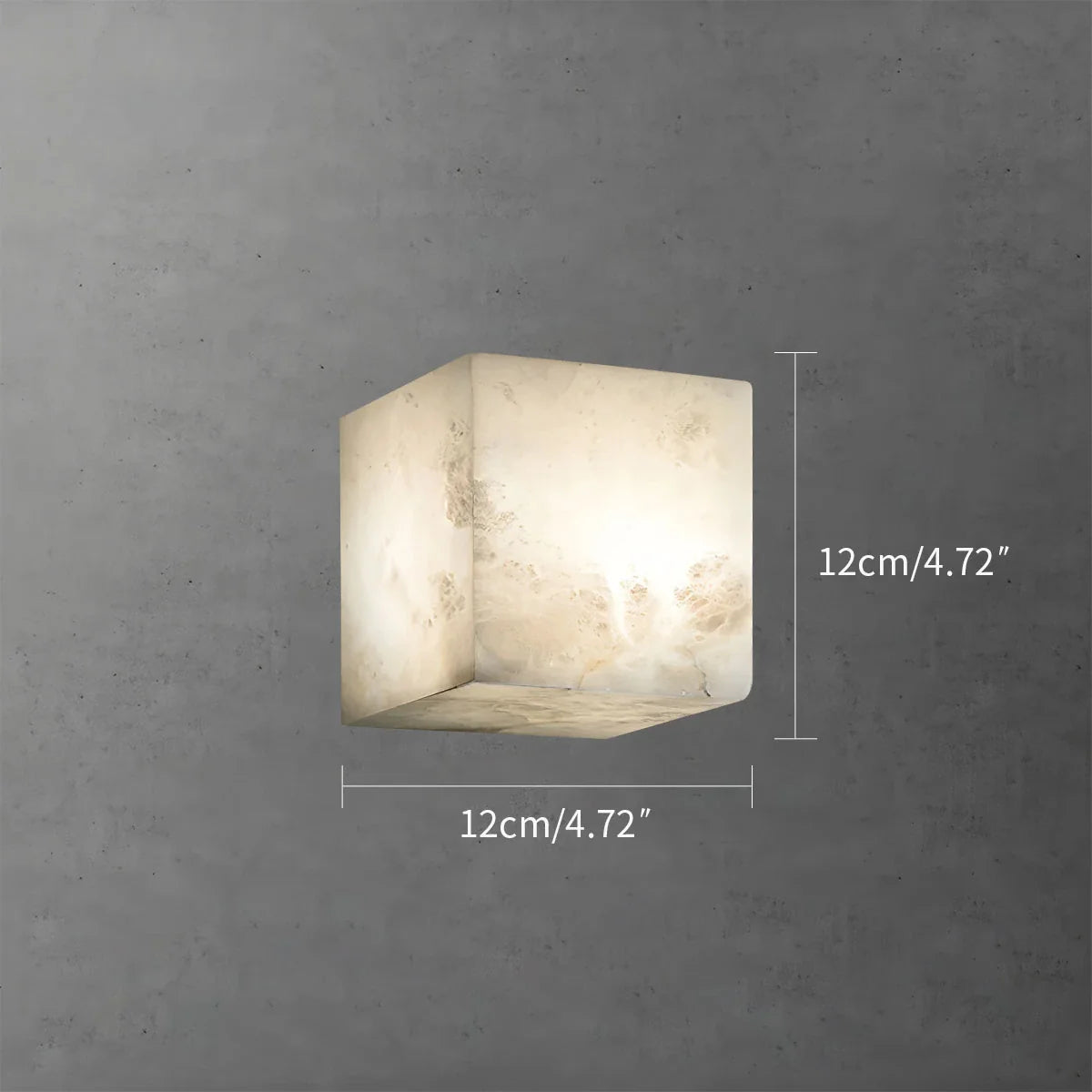 Simple Square Spanish Alabaster Wall Lamp for Living Room