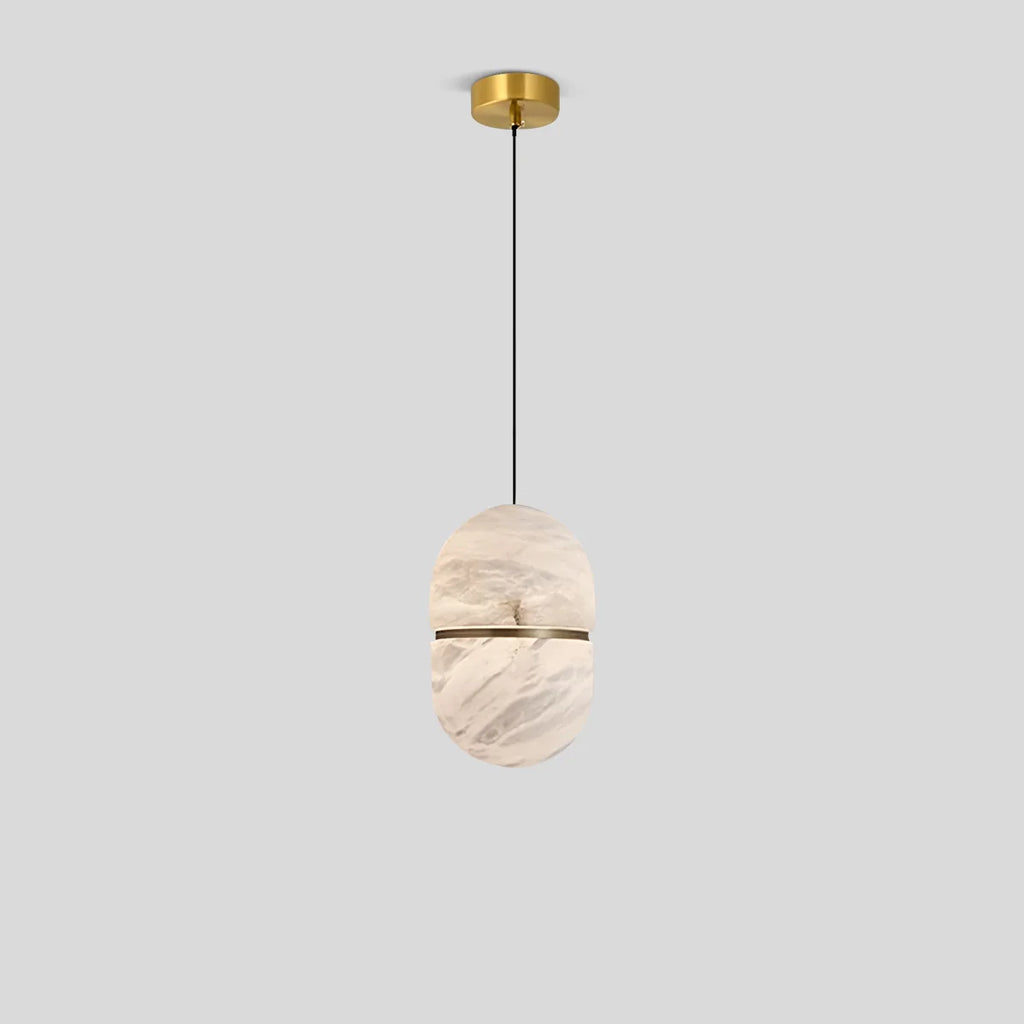 Modern Luxury Oval Spanish Alabaster Pendant Light