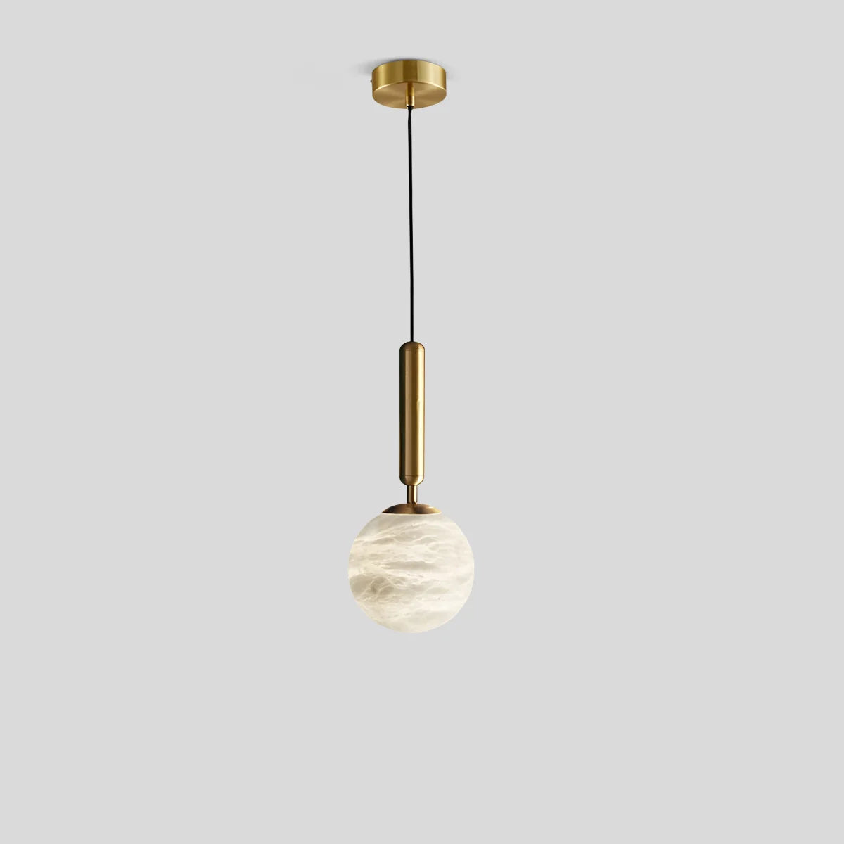 Modern Globe Spanish Alabaster Pendant Light