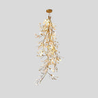 Ginkgo Long Branch Chandelier for High Ceiling Gold